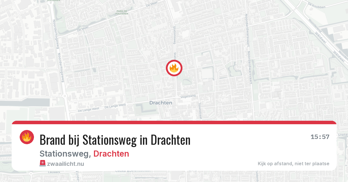 Brand bij Stationsweg in Drachten — 7 mei 2026