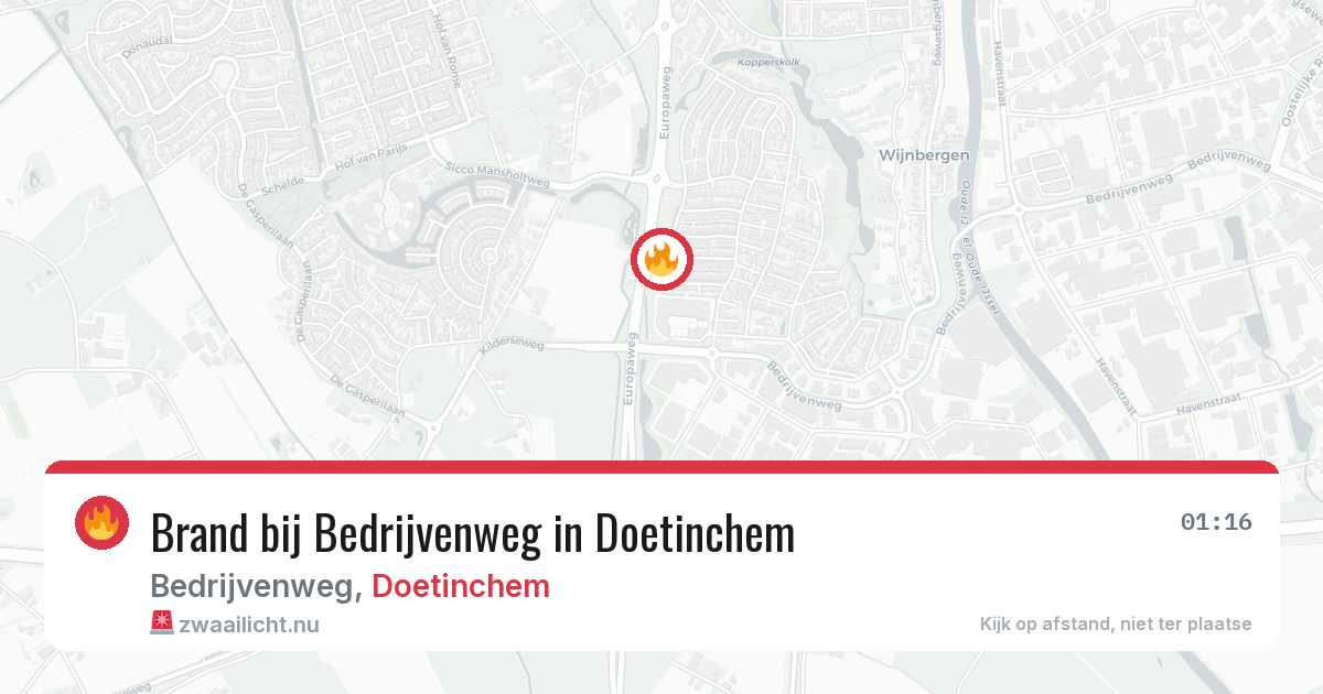 Brand bij Bedrijvenweg in Doetinchem — 10 mei 2026