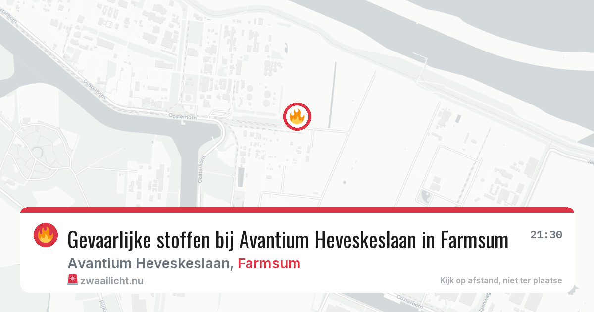 Gevaarlijke stoffen bij Avantium Heveskeslaan in Farmsum — 12 mei 2026