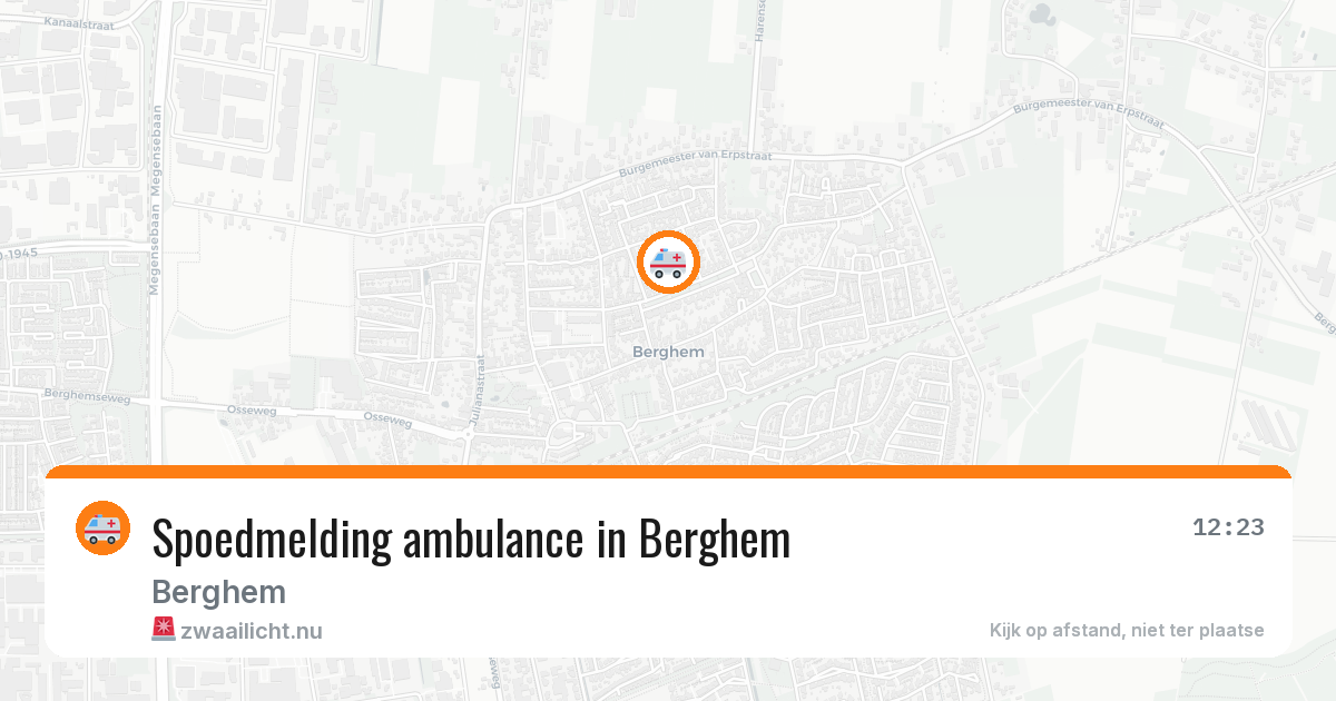 Spoedmelding ambulance in Berghem — 18 jan 2026