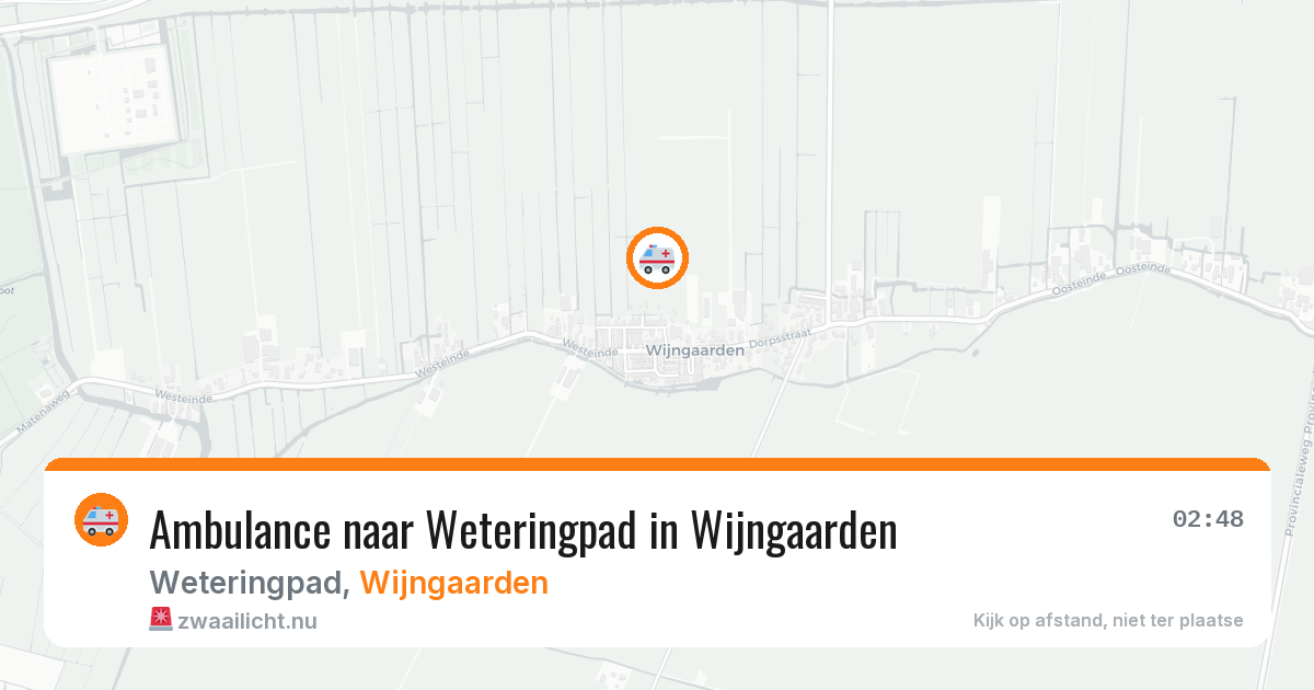 Ambulance naar Weteringpad in Wijngaarden — 31 mei 2026