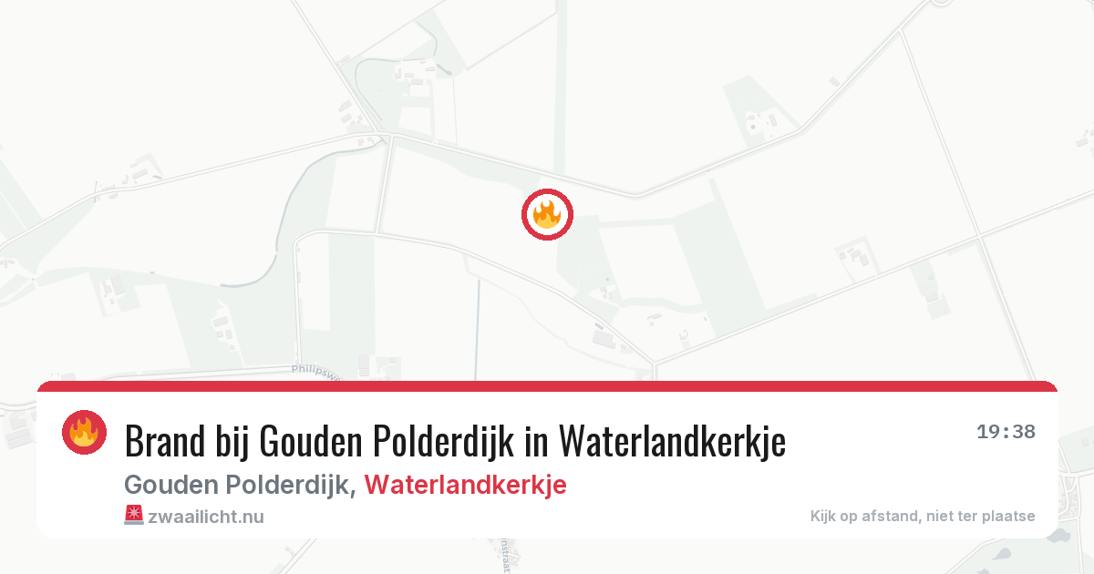Brand bij Gouden Polderdijk in Waterlandkerkje — 3 jul 2026
