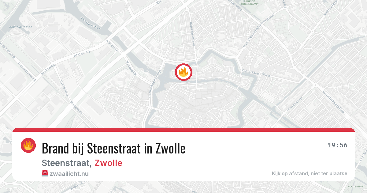 Brand bij Steenstraat in Zwolle — 26 jul 2026
