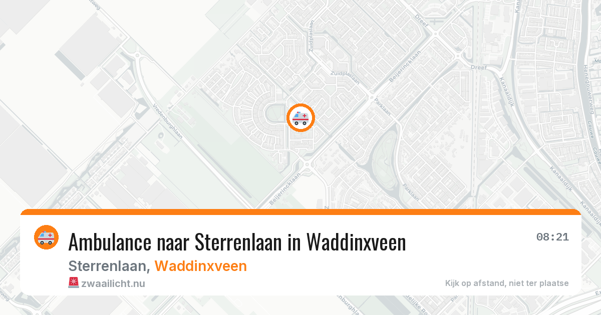Ambulance naar Sterrenlaan in Waddinxveen — 24 jul 2026