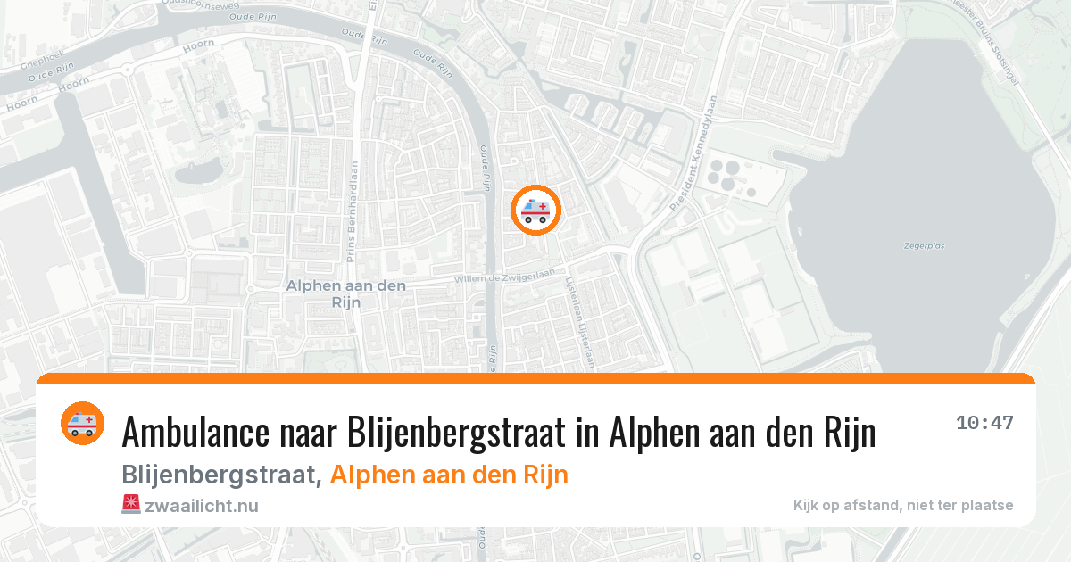 Ambulance naar Blijenbergstraat in Alphen aan den Rijn — 12 jul 2026