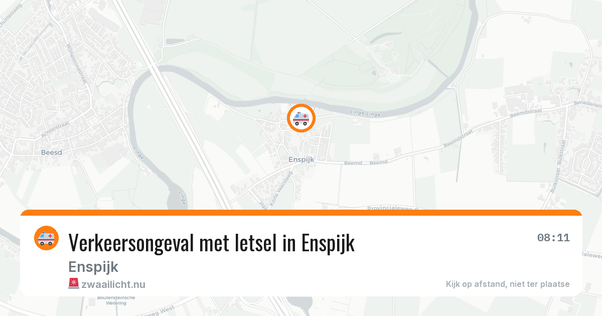 Verkeersongeval met letsel in Enspijk — 19 mei 2026