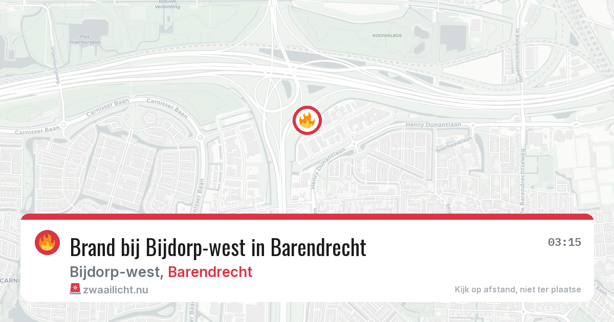Brand bij Bijdorp-west in Barendrecht — 5 jun 2026