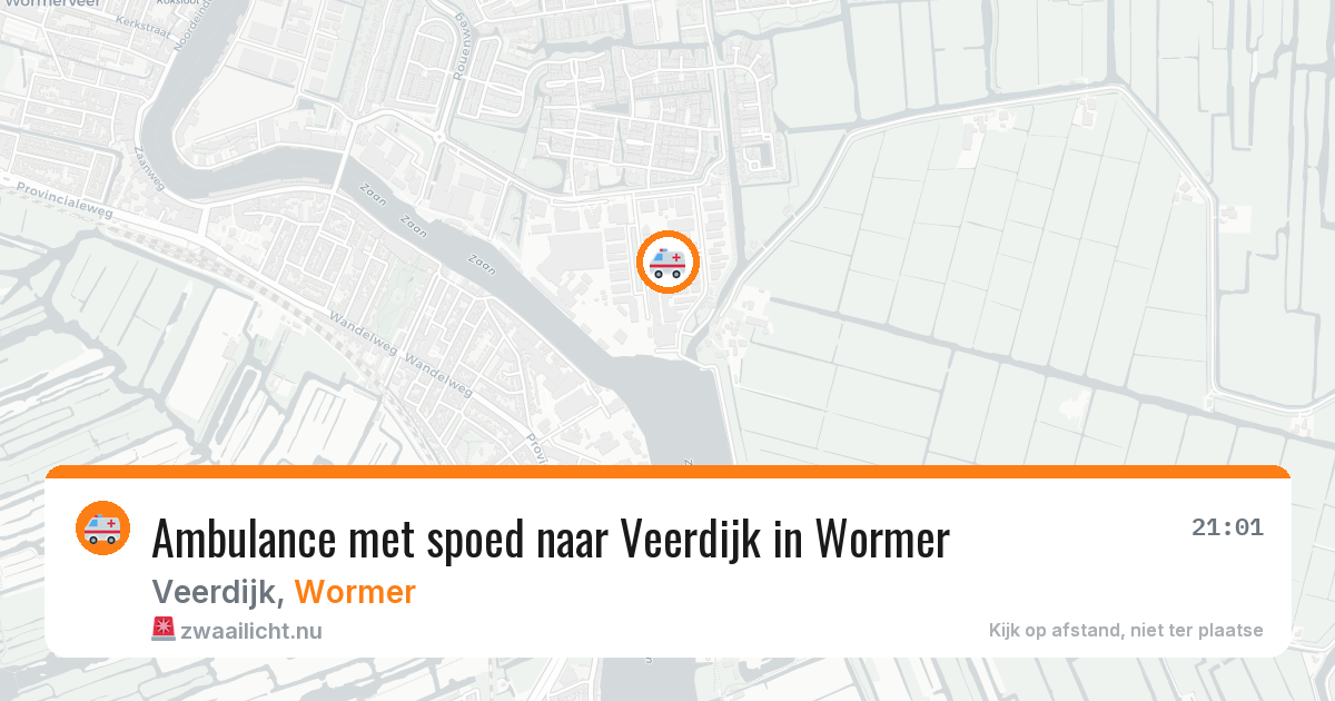Ambulance met spoed naar Veerdijk in Wormer — 26 jul 2026