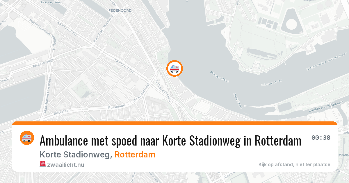 Ambulance met spoed naar Korte Stadionweg in Rotterdam — 14 jul 2026