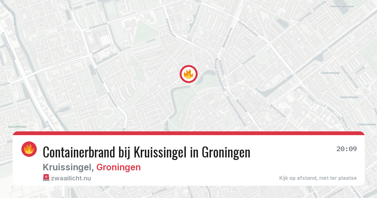 Containerbrand bij Kruissingel in Groningen — 27 jun 2026