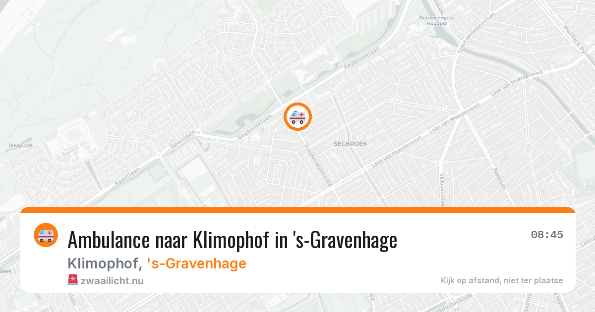 Ambulance naar Klimophof in 's-Gravenhage — 21 jul 2026
