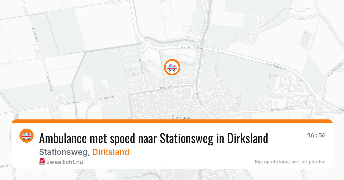 Ambulance met spoed naar Stationsweg in Dirksland — 26 mrt 2026