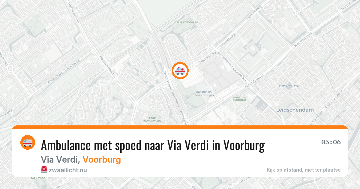 Ambulance met spoed naar Via Verdi in Voorburg — 29 apr 2026