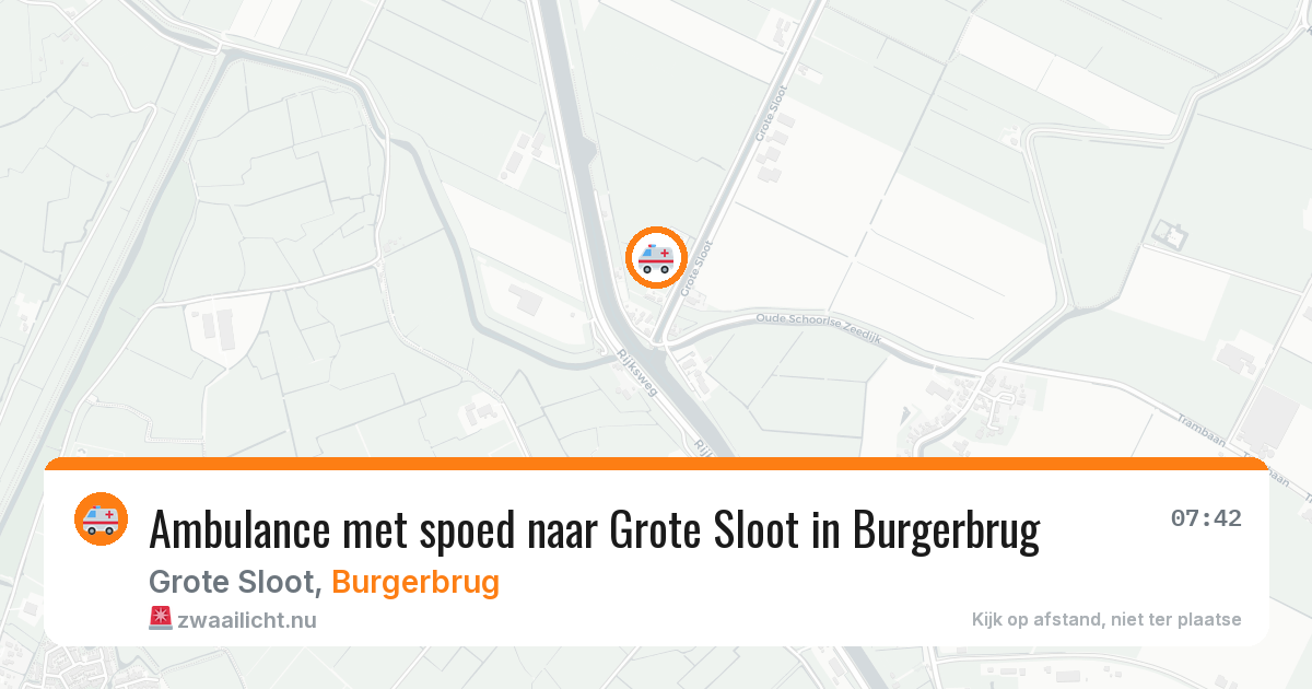 Ambulance met spoed naar Grote Sloot in Burgerbrug — 11 jul 2026