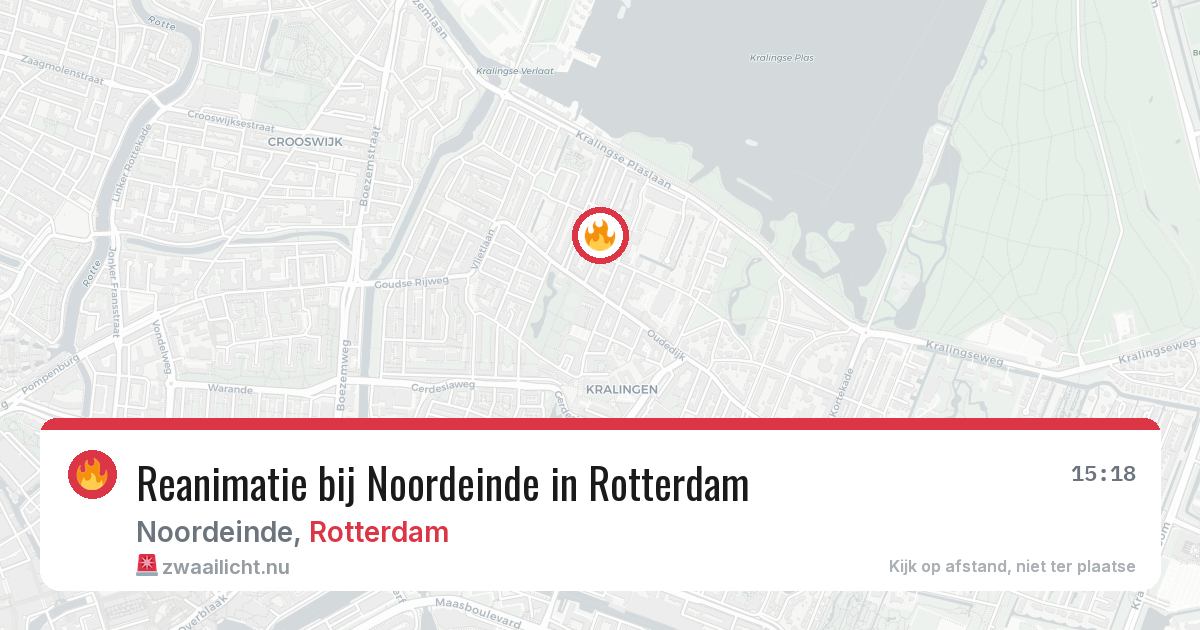 Reanimatie bij Noordeinde in Rotterdam — 22 jul 2026