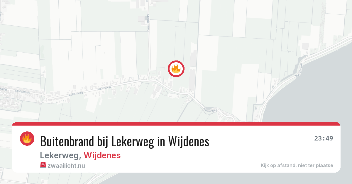 Buitenbrand bij Lekerweg in Wijdenes — 10 apr 2026