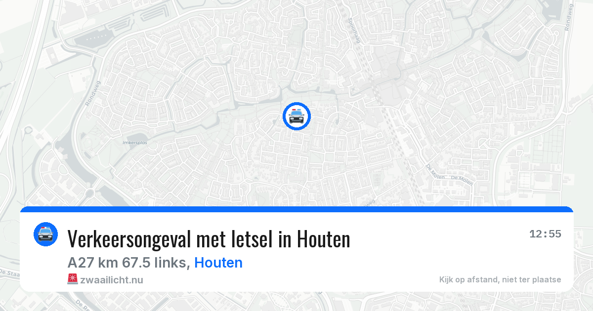 Verkeersongeval met letsel in Houten — 14 mrt 2026