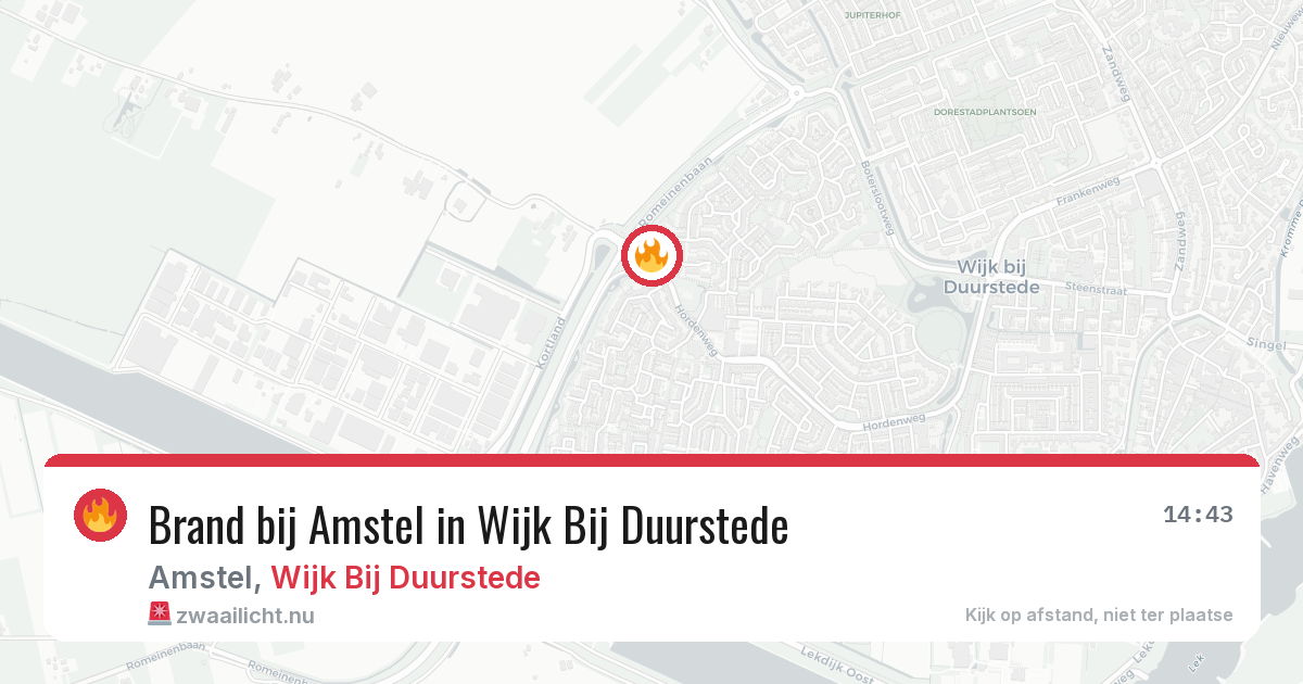 Brand bij Amstel in Wijk Bij Duurstede — 23 mei 2026