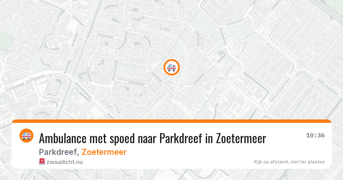Ambulance met spoed naar Parkdreef in Zoetermeer — 14 jul 2026