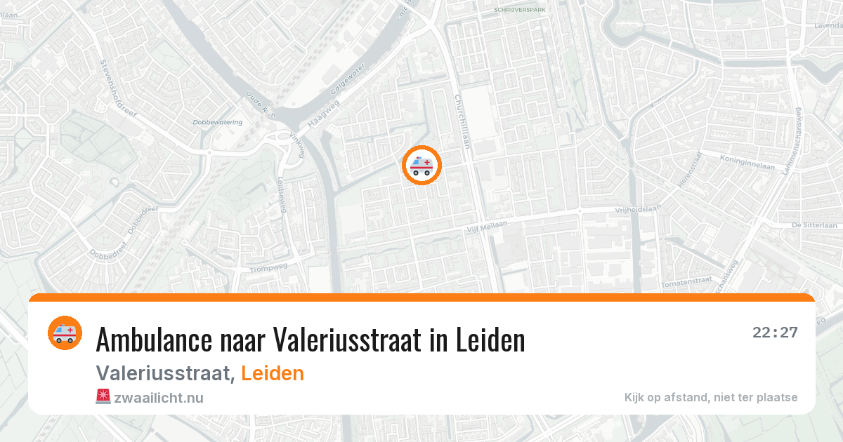 Ambulance naar Valeriusstraat in Leiden — 18 jul 2026