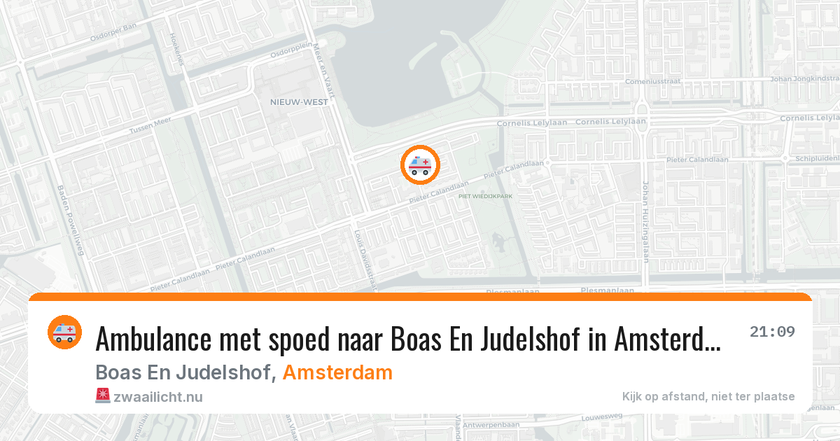 Ambulance met spoed naar Boas En Judelshof in Amsterdam — 18 mrt 2026