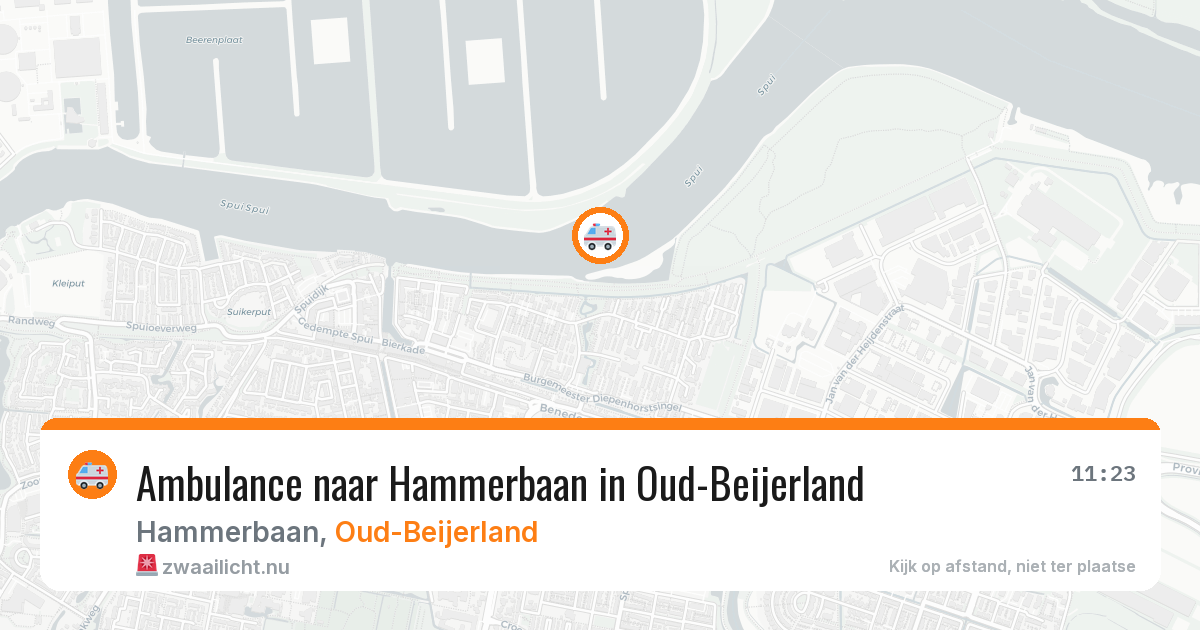 Ambulance naar Hammerbaan in Oud-Beijerland — 18 jul 2026