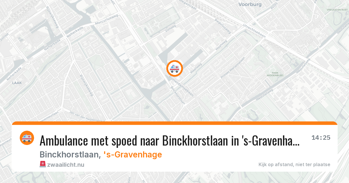 Ambulance met spoed naar Binckhorstlaan in 's-Gravenhage — 25 mei 2026