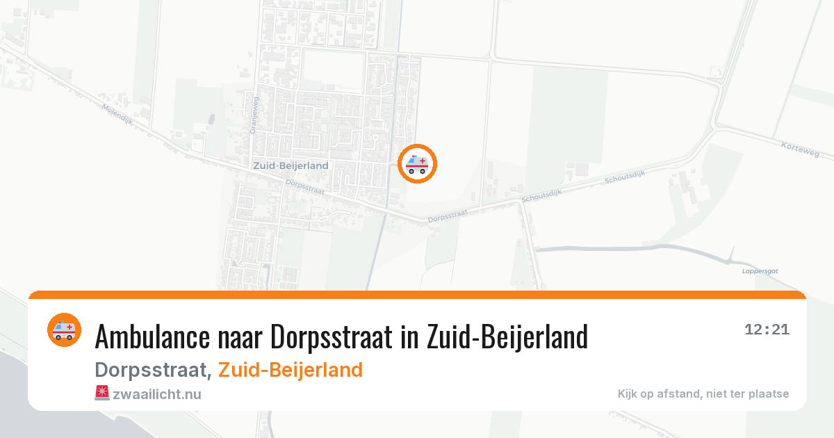 Ambulance naar Dorpsstraat in Zuid-Beijerland — 31 mrt 2026