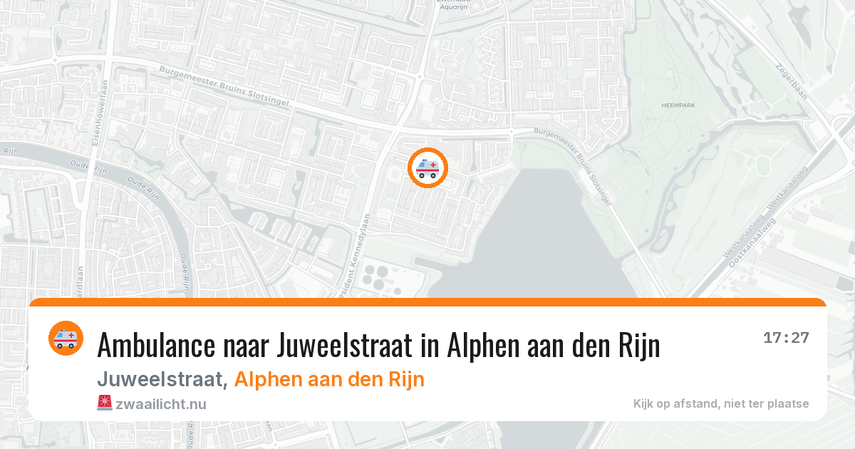 Ambulance naar Juweelstraat in Alphen aan den Rijn — 14 jul 2026