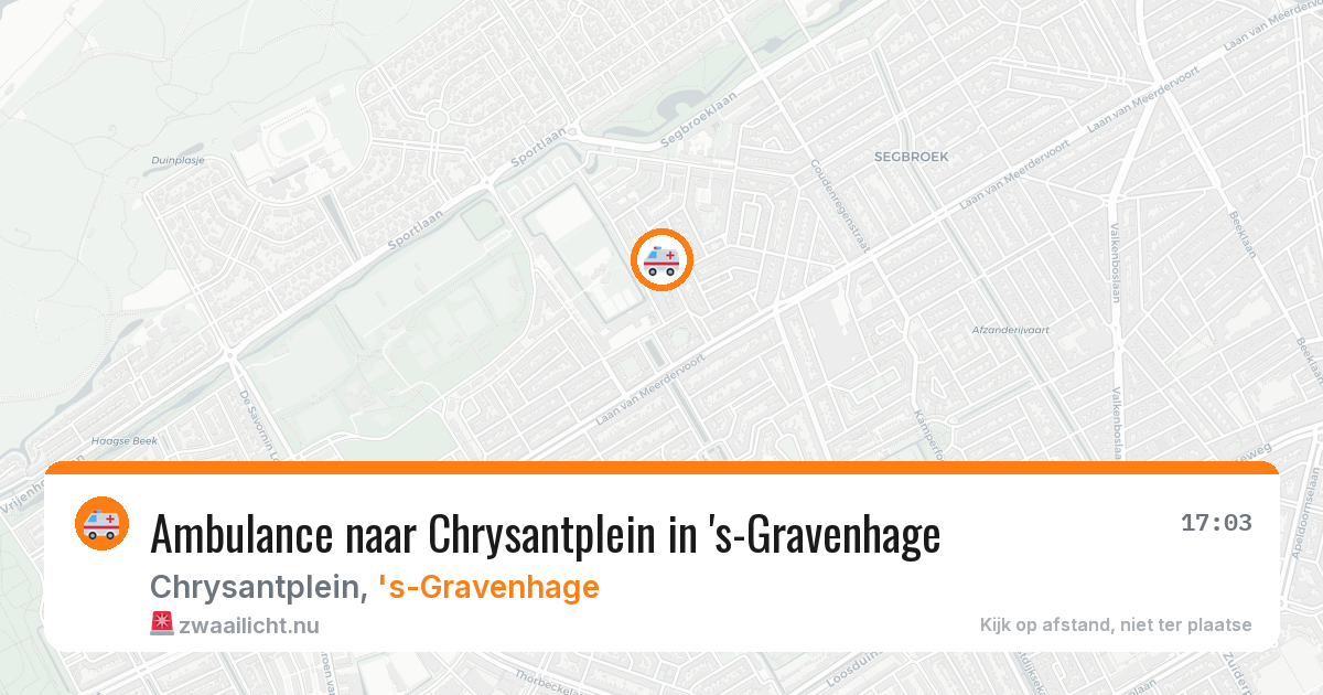 Ambulance naar Chrysantplein in 's-Gravenhage — 26 mei 2026