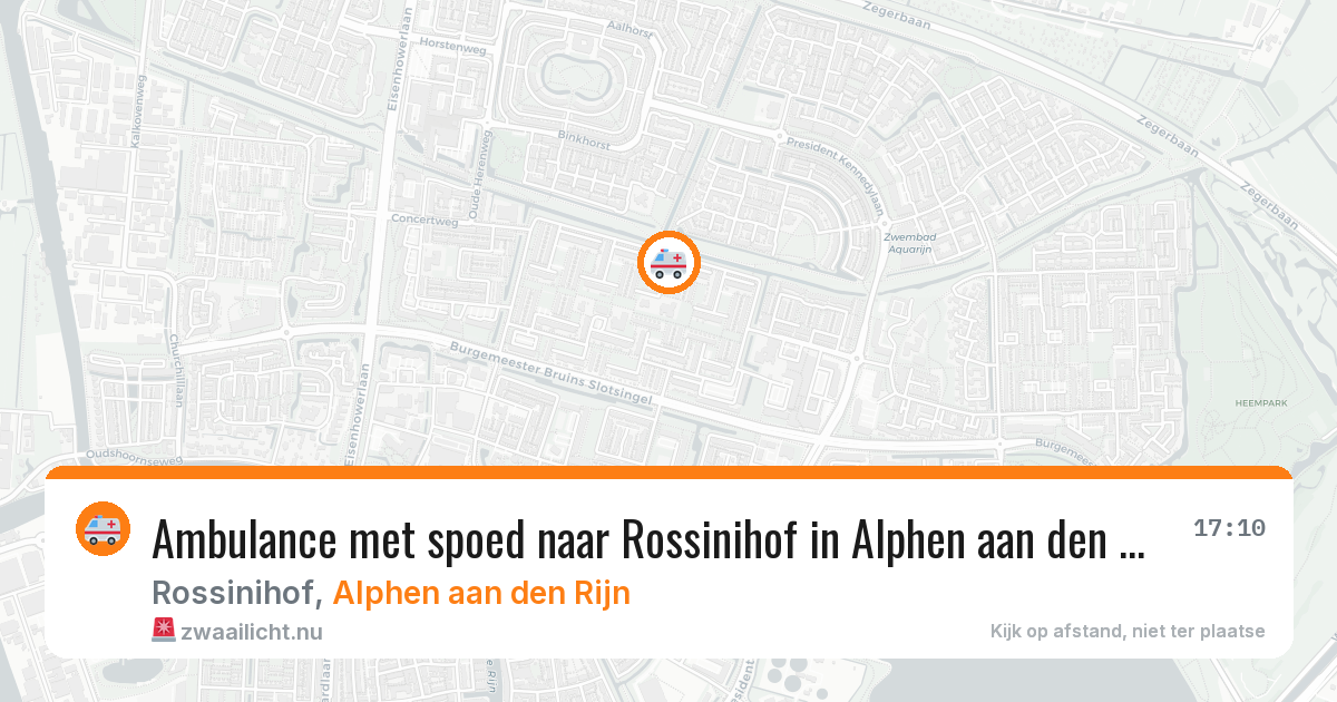Ambulance met spoed naar Rossinihof in Alphen aan den Rijn — 23 jul 2026
