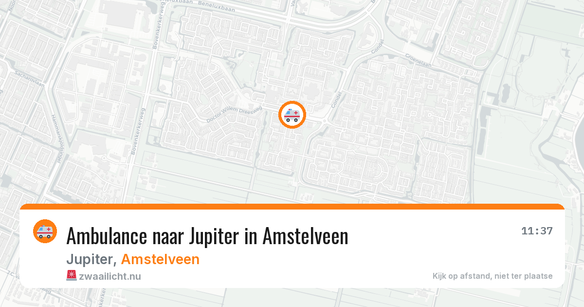 Ambulance naar Jupiter in Amstelveen — 19 jul 2026