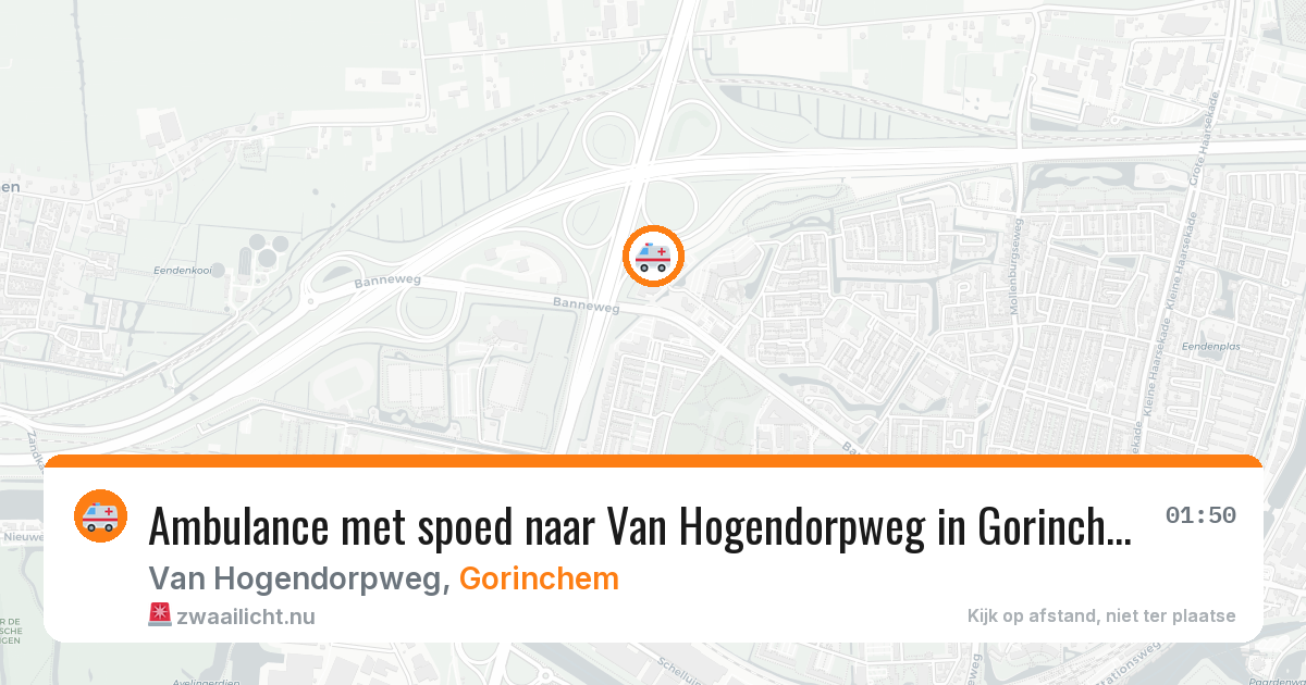 Ambulance met spoed naar Van Hogendorpweg in Gorinchem — 23 jul 2026