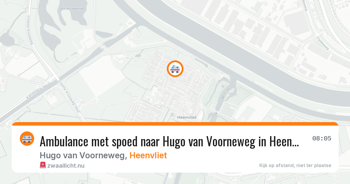 Ambulance met spoed naar Hugo van Voorneweg in Heenvliet — 28 mrt 2026