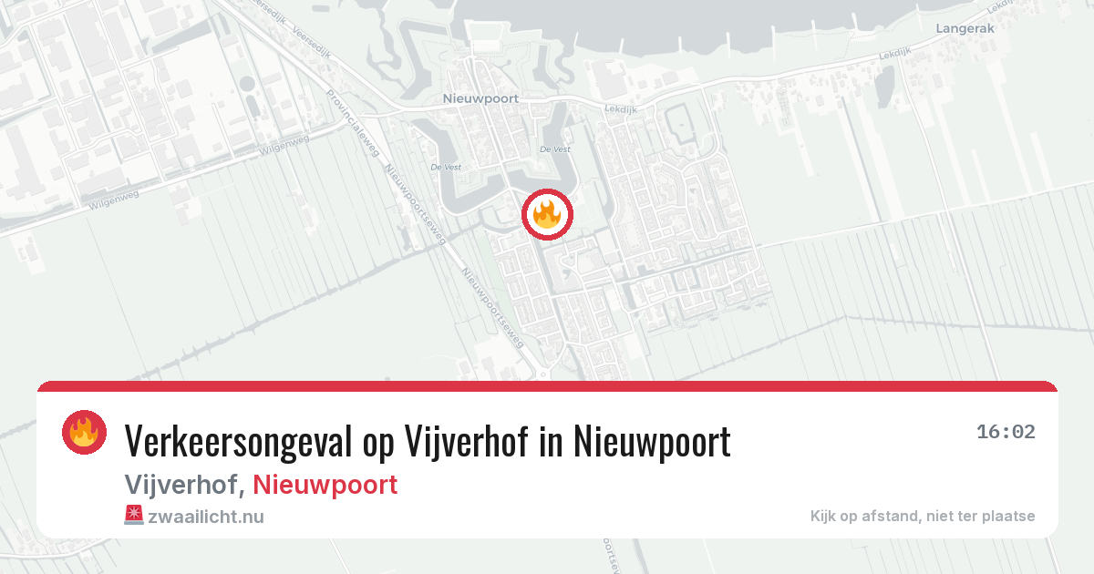 Verkeersongeval op Vijverhof in Nieuwpoort — 15 feb 2026