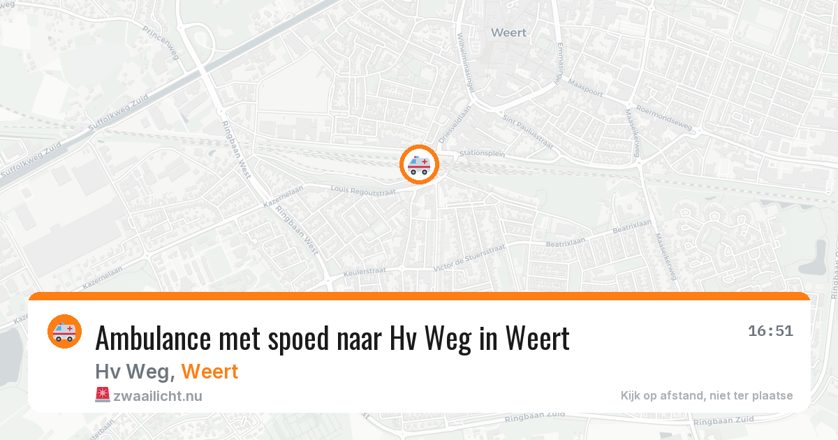 Ambulance met spoed naar Hv Weg in Weert — 23 apr 2026
