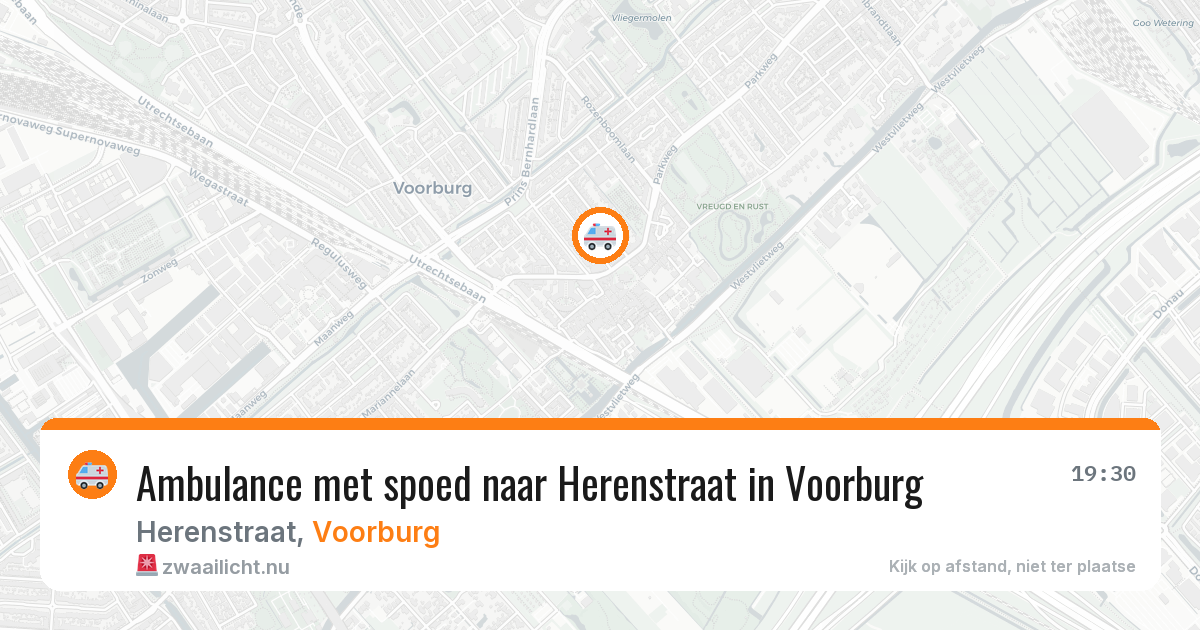 Ambulance met spoed naar Herenstraat in Voorburg — 22 jul 2026