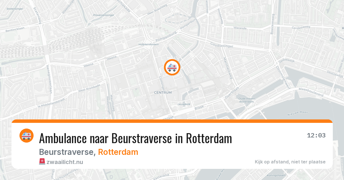 Ambulance naar Beurstraverse in Rotterdam — 24 mei 2026