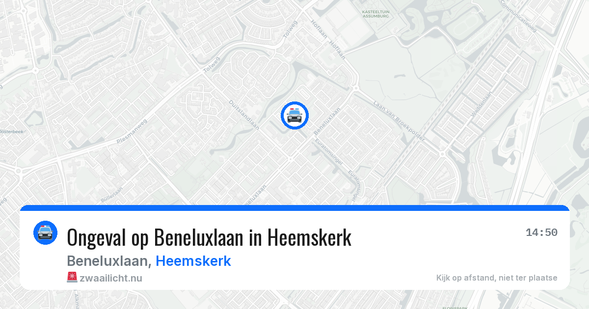 Ongeval op Beneluxlaan in Heemskerk — 15 jul 2026