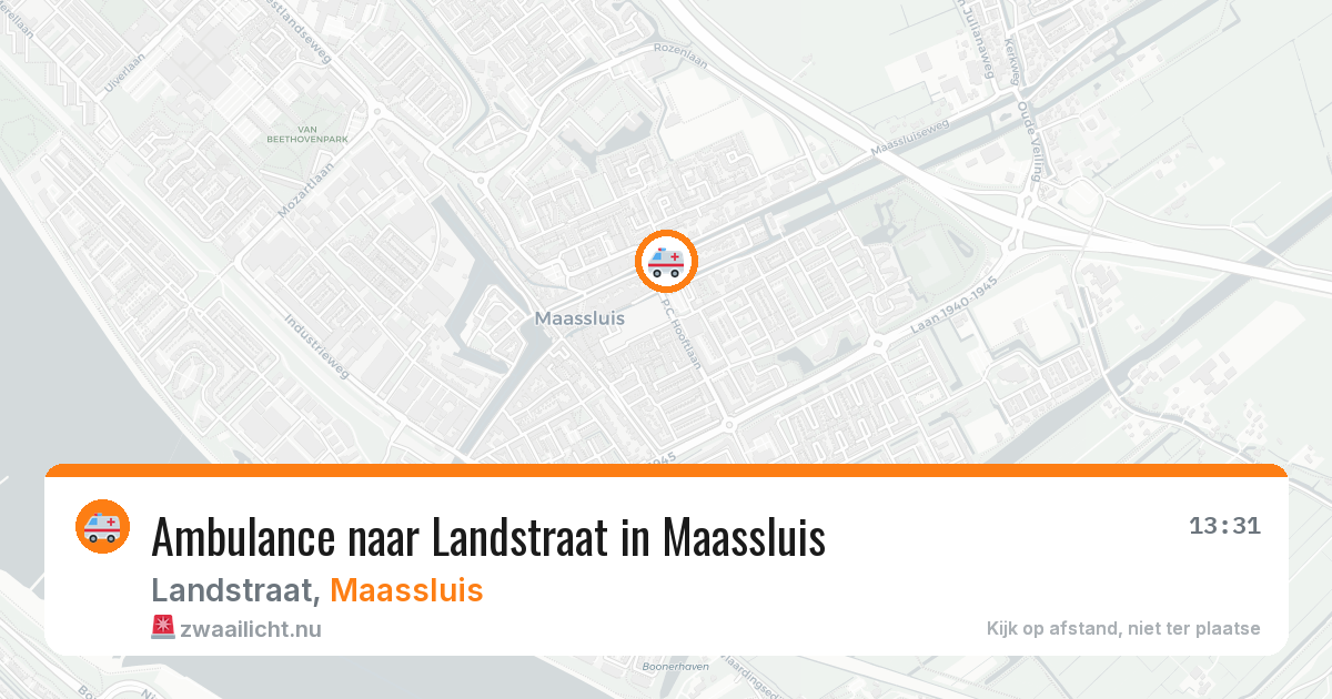 Ambulance naar Landstraat in Maassluis — 16 jul 2026