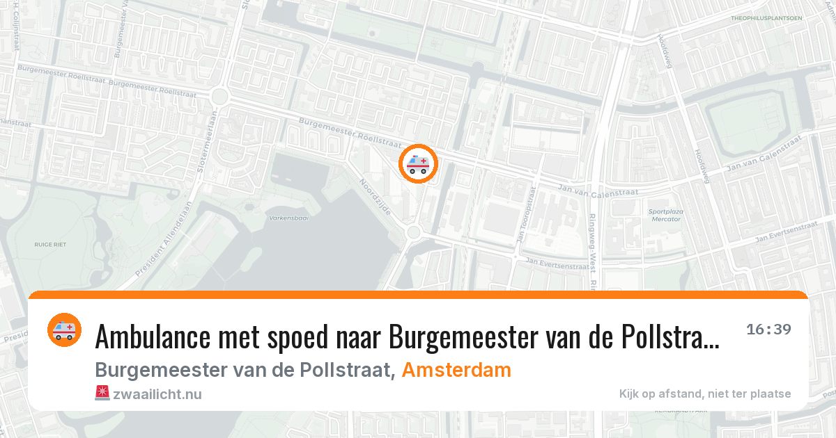 Ambulance met spoed naar Burgemeester van de Pollstraat in Amsterdam — 13 mei 2026