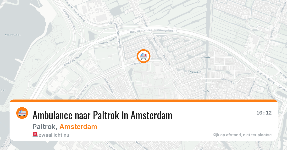 Ambulance naar Paltrok in Amsterdam — 20 jul 2026