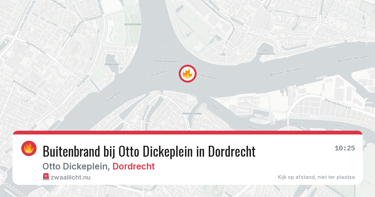 Buitenbrand bij Otto Dickeplein in Dordrecht — 21 jul 2026