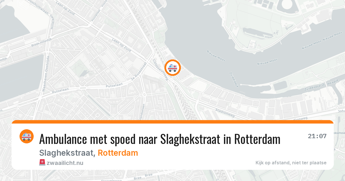Ambulance met spoed naar Slaghekstraat in Rotterdam — 17 jul 2026
