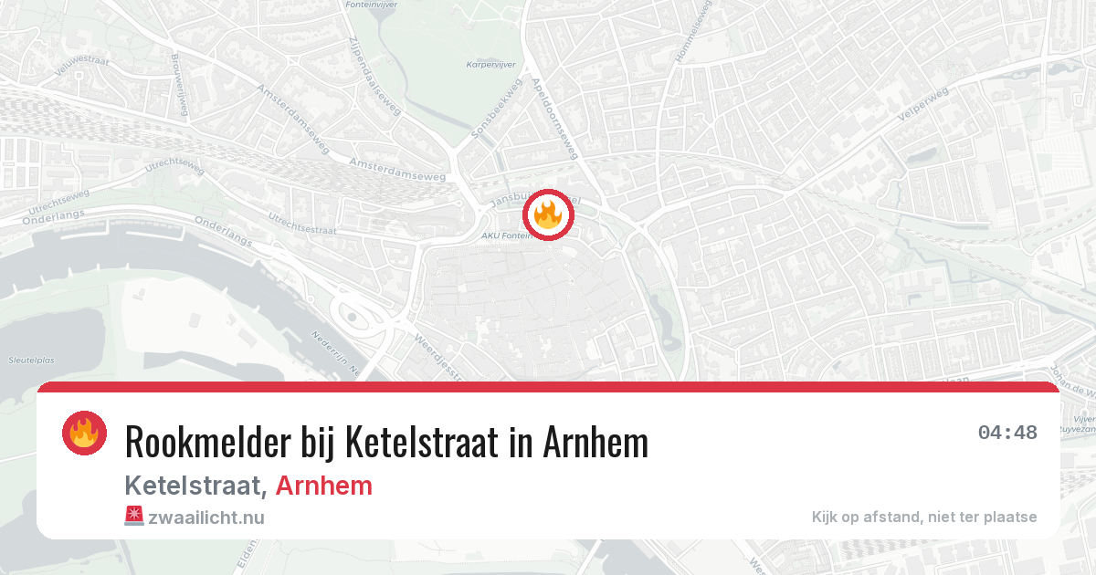 Rookmelder bij Ketelstraat in Arnhem — 2 apr 2026