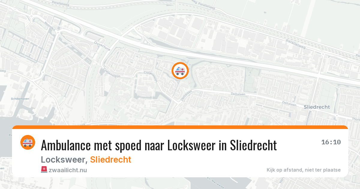 Ambulance met spoed naar Locksweer in Sliedrecht — 20 apr 2026