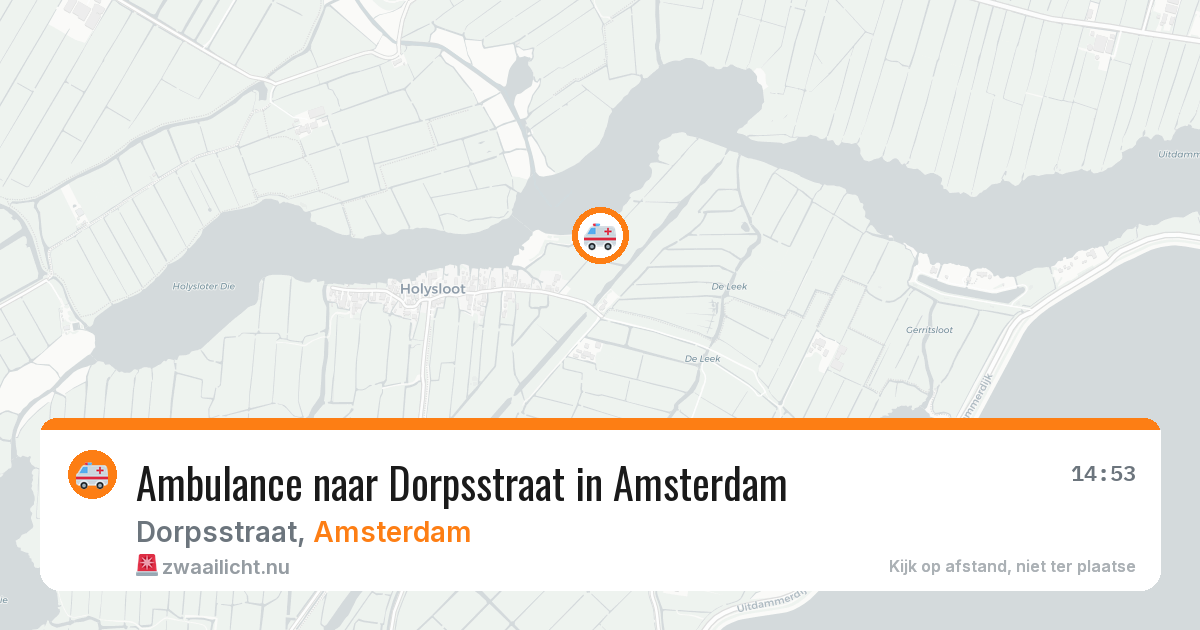 Ambulance naar Dorpsstraat in Amsterdam — 19 jul 2026