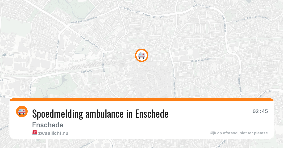 Spoedmelding ambulance in Enschede — 12 jul 2026