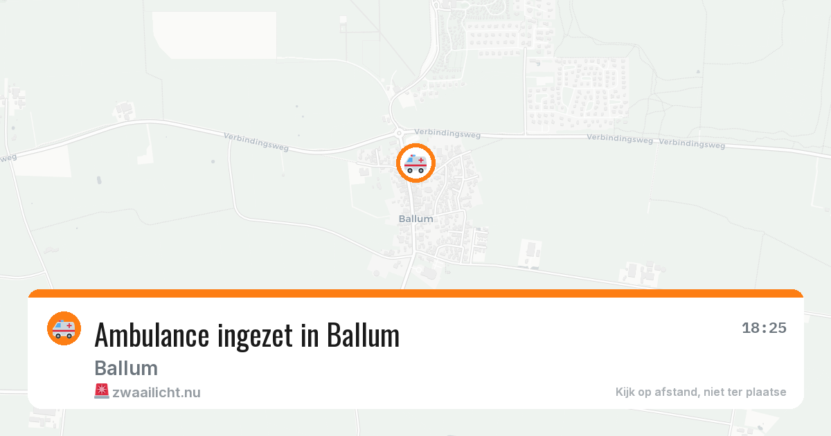 Ambulance ingezet in Ballum — 1 jul 2026 | 🚨 Zwaailicht.nu