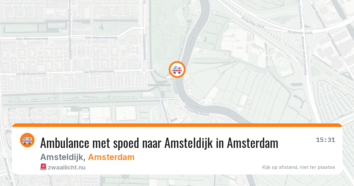 Ambulance met spoed naar Amsteldijk in Amsterdam — 24 mrt 2026
